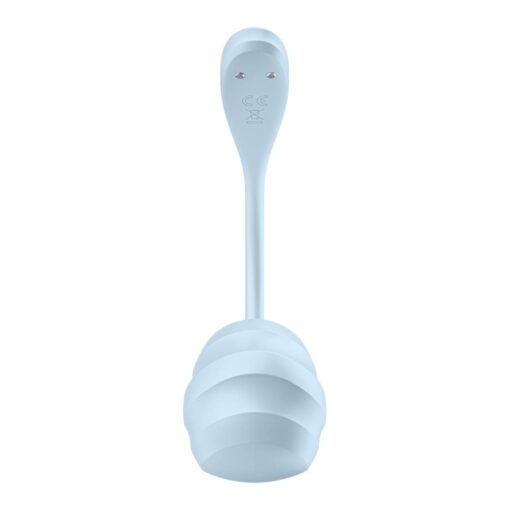 Satisfyer Smooth Petal Wearable App Connect Vibrator Blue - Image 3