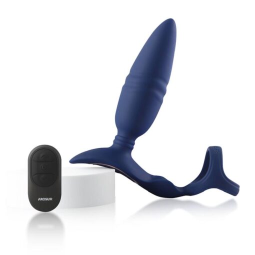 Ring'n'Rear Dual Thrusting Anal Probe with Cockring and Remote