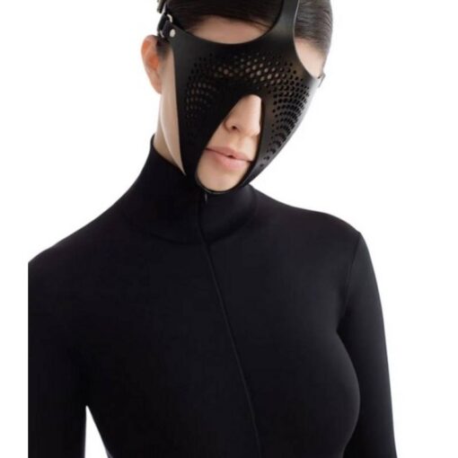 Ex Machina Genuine Leather Mask Black - Image 2