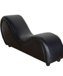 Kama Sutra Mebon Chaise Love Lounge Leather Black