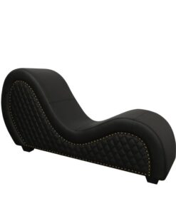 Kama Sutra Mebon Chaise Love Lounge Studded and Quilted Black