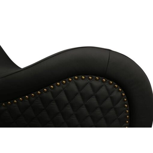Kama Sutra Mebon Chaise Love Lounge Studded and Quilted Black - Image 3
