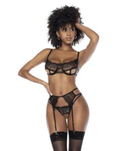 Black 3 Pc Set w/ Bra