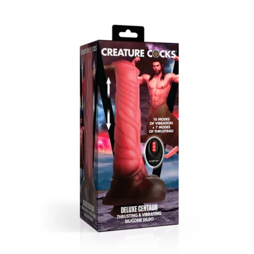 Deluxe Centaur Thrusting & Vibrating Silicone Dildo - Image 7