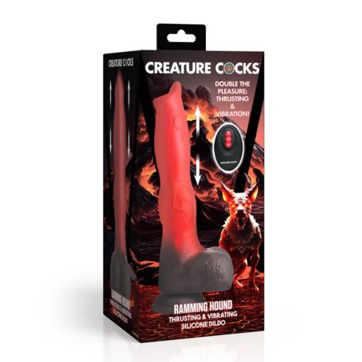 Ramming Hound Thrusting & Vibrating Silicone Dildo - Image 7