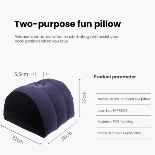 Inflatable Sex Positioning Half Dome Cushion with Toy Holder - Image 6
