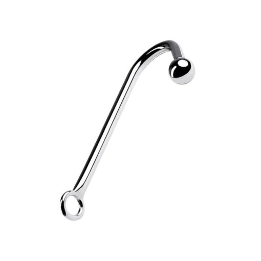 Silver Metal Anal Hook w Ball - Image 2