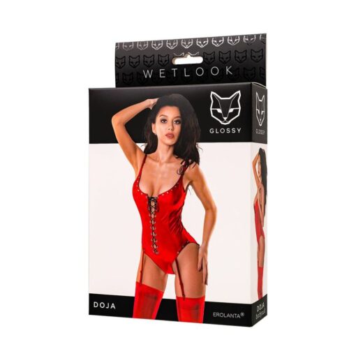 Glossy Doja Bodysuit Red - Image 4