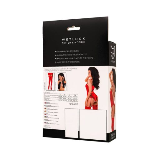 Glossy Doja Bodysuit Red - Image 5