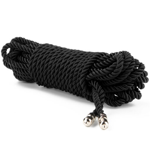 Rebellion Reign Ebony 10m Silky Bondage Rope Black - Image 3
