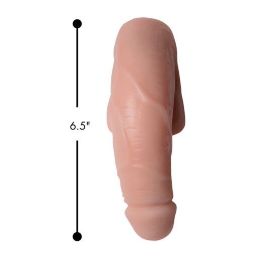 Large Bulge Soft Packer Dildo Light Skin Tone - Image 3