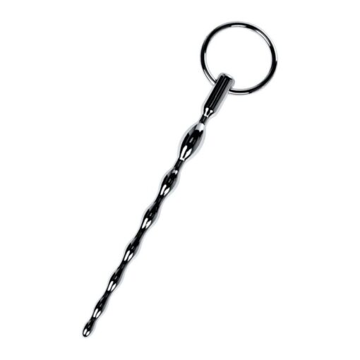 Silver Metal Braided Urethral Plug w Replaceable Ring - Image 3