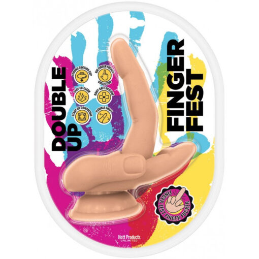 Finger Fest Dildo Double Up Flesh - Image 2