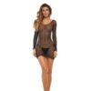 Crochet Seduction Dress Black