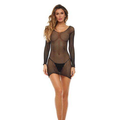 Crochet Seduction Dress Black