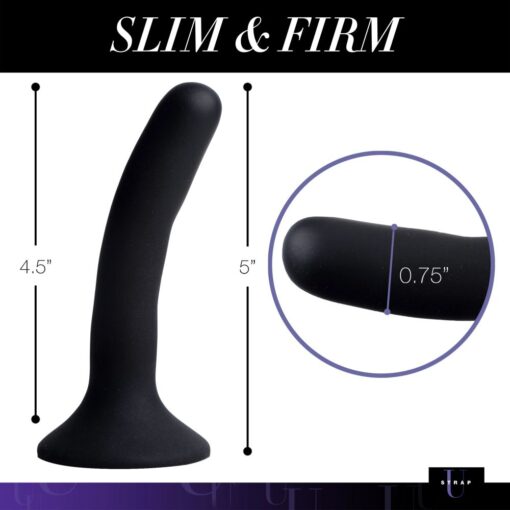 Black Silicone Strap-On Dildo Small - Image 2