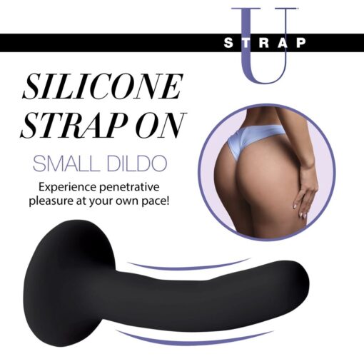 Black Silicone Strap-On Dildo Small - Image 3