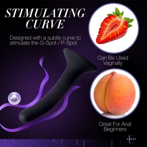Black Silicone Strap-On Dildo Small - Image 5