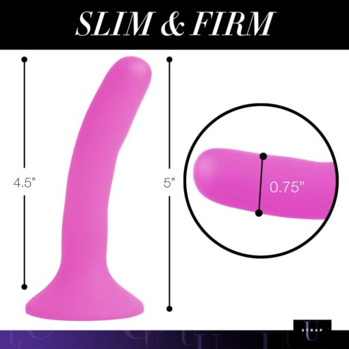 Pink Silicone Strap-On Dildo Small - Image 3