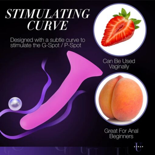 Pink Silicone Strap-On Dildo Small - Image 4