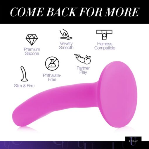 Pink Silicone Strap-On Dildo Small - Image 6