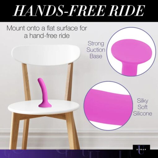 Pink Silicone Strap-On Dildo Small - Image 7