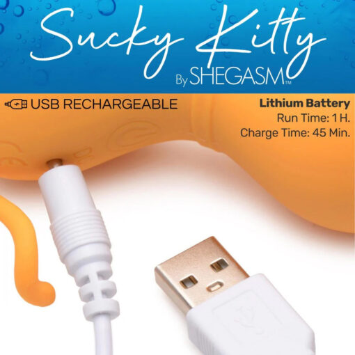 Sucky Kitty 7X Clitoral Stimulator Orange - Image 5