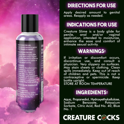 Creature Slime Purple Slime Water Based Lubricant 4oz - Image 3