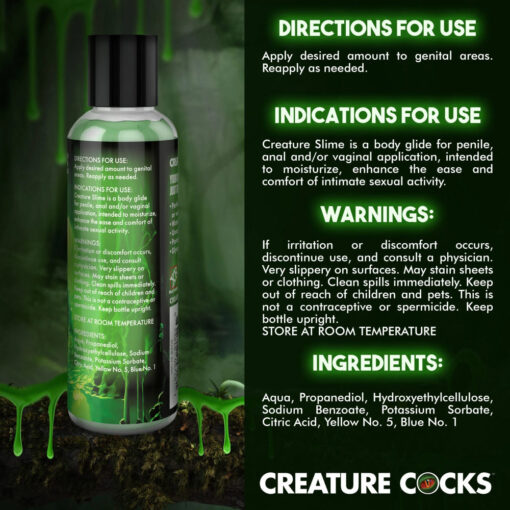 Creature Slime Green Slime Water Based Lubricant 4oz - Image 5