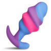 Unicorn Swirl Silicone Butt Plug Large