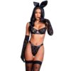 Playboy Noir Lingerie 2 Pc Set Black