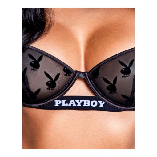 Playboy Noir Lingerie 2 Pc Set Black - Image 2
