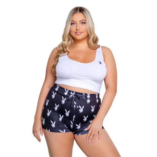 Playboy Slumber Bunny 2 Pc Set Black