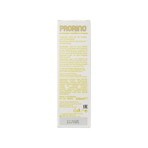 PRORINO Unisex Sensitive Anal Comfort Cream 100ml - Image 4