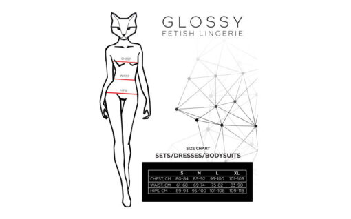 Glossy Kitti Wetlook Bodysuit w Cat Ears Black - Image 2