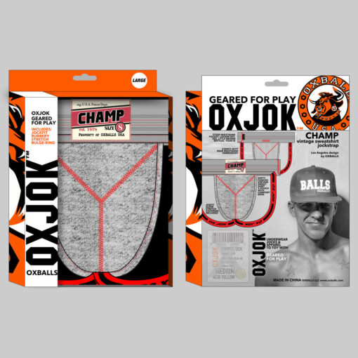 Oxballs Champ Vintage Jockstrap Gray Heather - Image 4