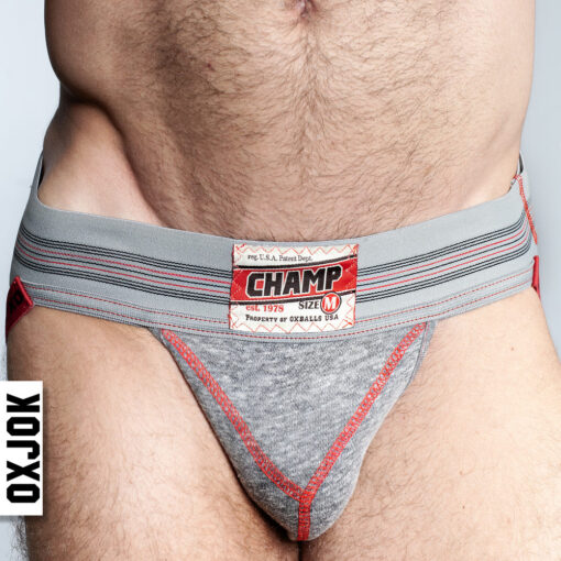 Oxballs Champ Vintage Jockstrap Gray Heather - Image 5