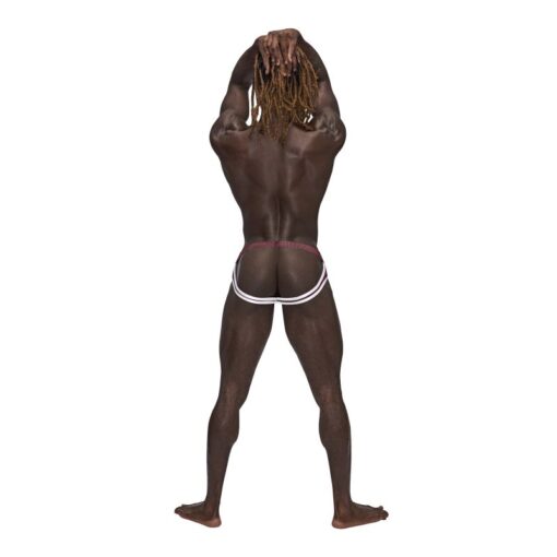 Male Power Sport Mesh Jock Burgundy - Image 2