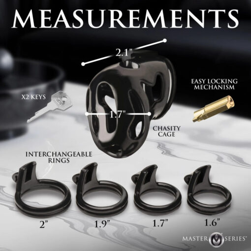 Hard Stop Double Ring Chastity Cage - Image 4