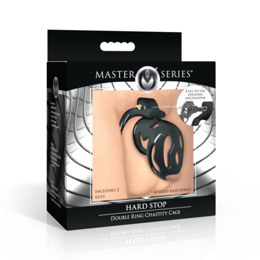 Hard Stop Double Ring Chastity Cage - Image 6