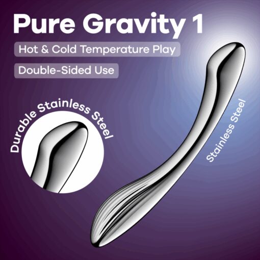 Satisfyer Pure Gravity 1 Metal Dildo - Image 2