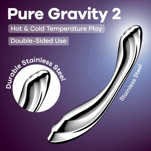 Satisfyer Pure Gravity 2 Metal Dildo - Image 2