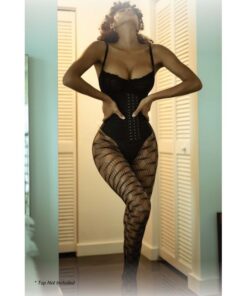 Too Many Diamonds Fishnet Tights Black