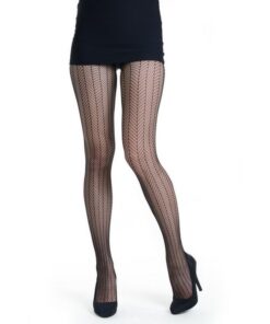 Sensual Arrow Mesh Tights Black