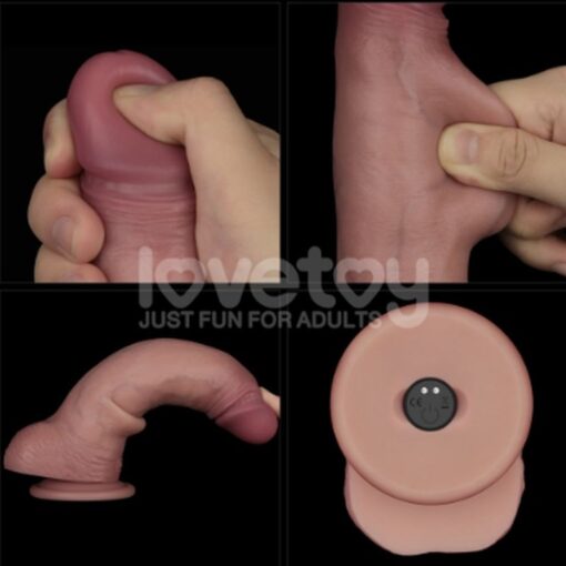 Vibrating Sliding Skin Pro II Silicone Dong 8.5 - Image 3