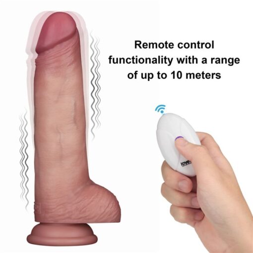 Vibrating Sliding Skin Pro II Silicone Dong 8.5 - Image 7