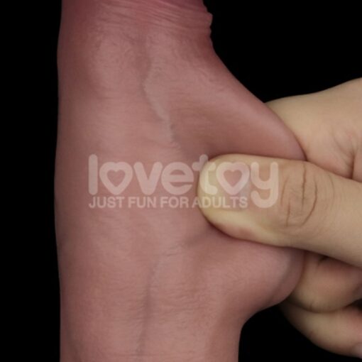 Sliding Skin Pro Dual Layer Silicone Dong 8.5in - Image 3