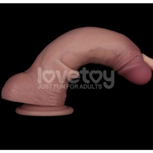 Sliding Skin Pro Dual Layer Silicone Dong 9in - Image 4