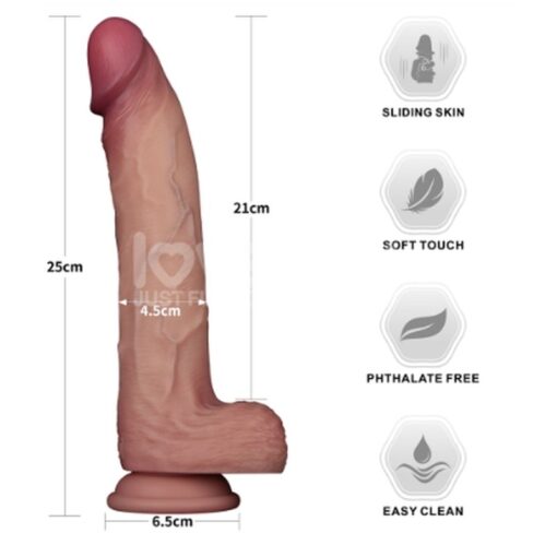 Sliding Skin Pro Dual Layer Silicone Dong 10in - Image 5