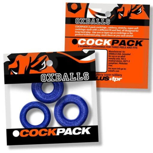 Cockpack 3 Pc Ring Set Blue - Image 3